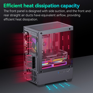 SNOWMAN Durable M ATX Gaming <strong>Case</strong> Compact DTX <strong>Computer</strong> <strong>Case</strong> with <strong>Excellent</strong> Heat Dissipation and Modern Design - Product Image 5
