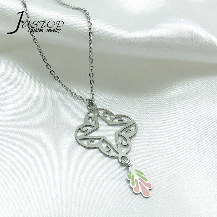 Promotionele Sieraden Geschenken Hollow Bloem Kettingen Hanger Met Charme