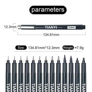 Pena garis halus kaligrafi tahan air pena tahan pudar ujung pena mikron garis halus spidol seni sketsa - Product Image 3