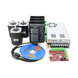 4 adet Nema 23 Cnc kitleri 3n.m 2n.m step Motor ile güç kaynağı Usb Mach 3 kontrol panosu - Product Image 2