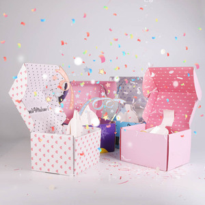 2023 yeni tasarım patlayan aşk hediye kutusu ile Pop Up konfeti DIY mailler gizemler paketi kağit kutu, parti anneler günü hediye kutusu - Product Image 6