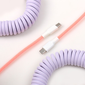 Custom Coiled USB C <strong>Cable</strong> USB C to Type C Keyboard <strong>Cable</strong> Coiled <strong>Cables</strong> for Gaming Keyboard - Product Image 3