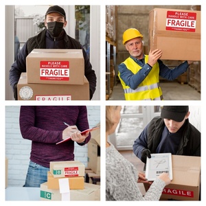 1000 Sheets &quot;Handle With Care&quot; Warning Stickers Strong <strong>Adhesion</strong> &quot;This Side <strong>Up</strong>&quot; Labels Logistic Fragile Stickers Manufacturer - Product Image 6