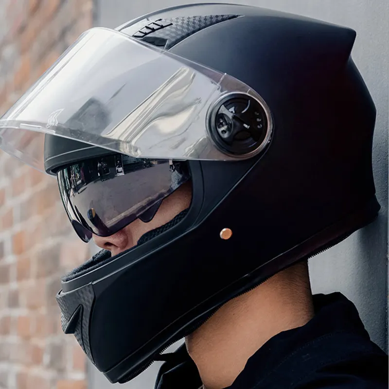 Novo capacete duplo de motocicleta, proteção para motocross, off road bike, motocross