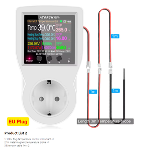 S1THW3M 16A Tuya WIFI termostato Digital enchufe incubadora controlador de temperatura con interruptor temporizador refrigeración calefacción 3M Sensor NTC - Product Image 2
