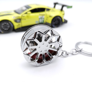 Auto 3D <strong>Turbo</strong> Wheel Keychain Customized Metal Keyring in Car Wheel Hub Shape UV Printed Zinc Alloy Wholesale Car Keytag <strong>Key</strong> Tag