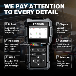 TOPDONAL600多機能診断自動Ecuカーコードリーダー2022 Obd11カースキャナーのカースキャナー - Product Image 5