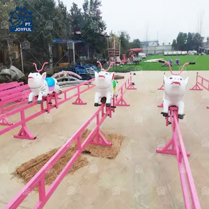 安い遊園地機器人力レーシングゲーム農場動物幸せなカメとウサギのレースが軌道に乗っています - Product Image 3