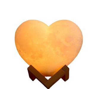Factory Direct Sales of 3D Printed Heart-shaped Moon <strong>Lamp</strong> USB <strong>Charging</strong> Small <strong>Lamp</strong> Remote Control Can Be Customized Patterns - Product Image 1
