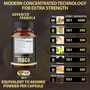 OEM Organic <strong>Maca</strong> Root Capsules Natural Extract Energy Supplement <strong>Maca</strong> Capsules Black <strong>Maca</strong> Root Capsules - Product Image 4