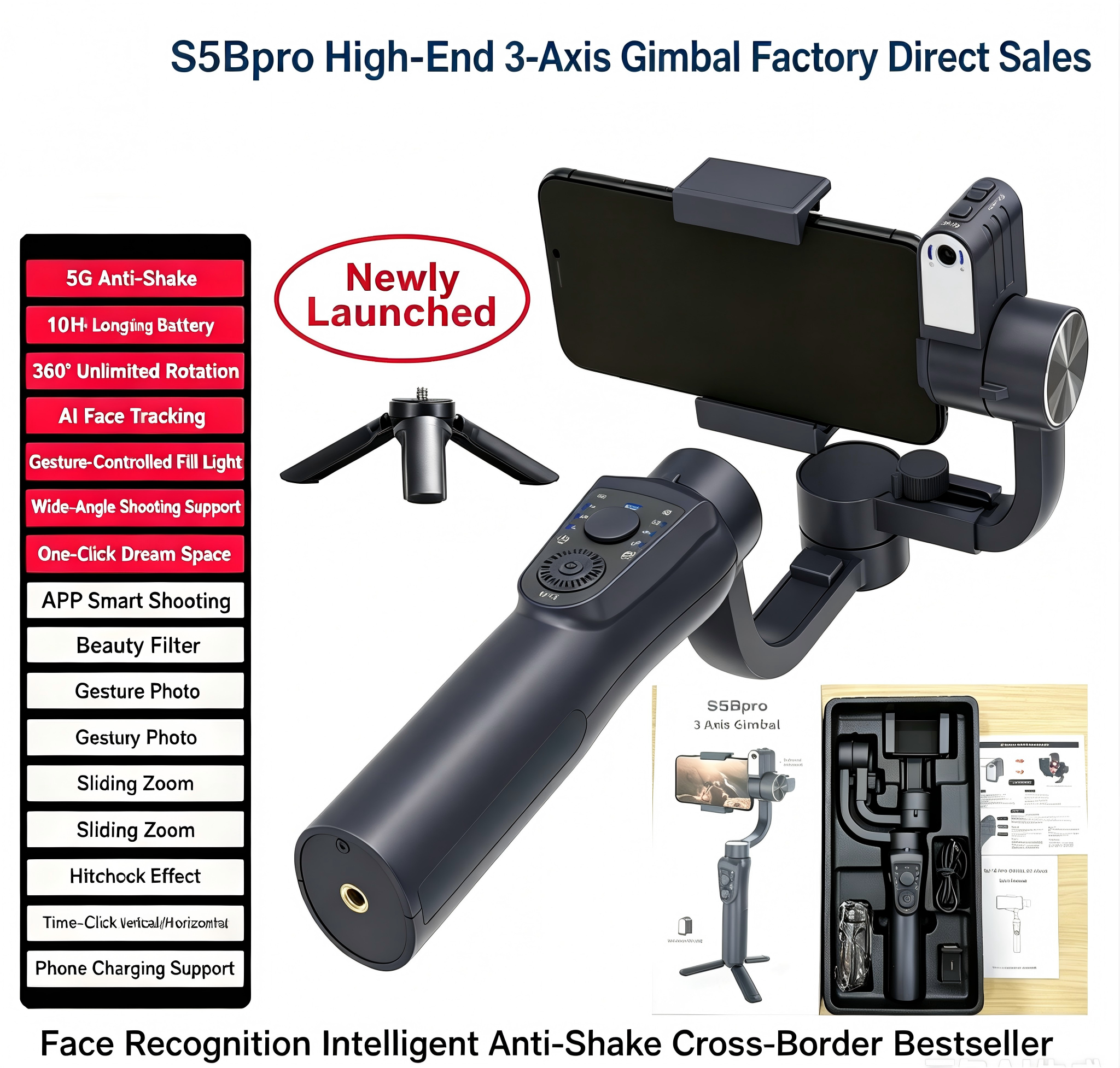 Gray-S5BPro+AI module (360 ° infinite position)
