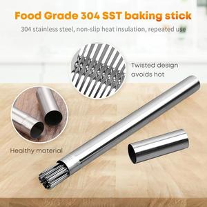 Barbekü için şiş yeniden ızgara paslanmaz çelik şiş şiş kebap barbekü kamp düz çatal alet mutfak aksesuarları araçları - Product Image 4
