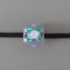 DC12V 100 count WS2811 nodo quadrato 18awg nero impermeabile Xconnect Pigtail smart RGB Pixel led string IP68 - Product Image 3
