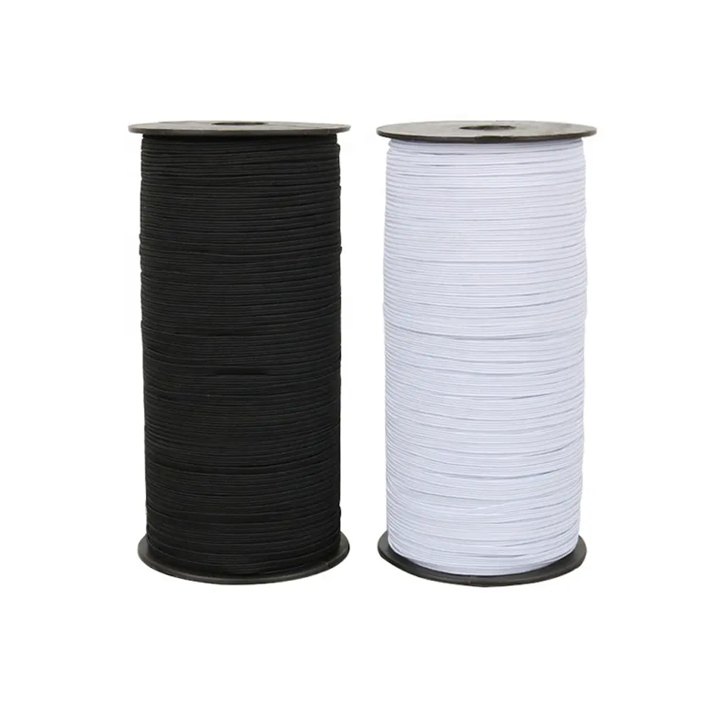 Оптовая продажа, 3 мм, 4 мм, эластичная плоская вязаная эластичная лента для одежды