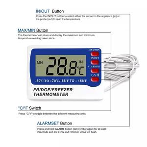 Digital Fridge Freezer <strong>Thermometer</strong> <strong>with</strong> Fridge Freezer Temperature Alarm and Max Min <strong>Function</strong> - Refrigerator <strong>Thermometer</strong> - Product Image 2