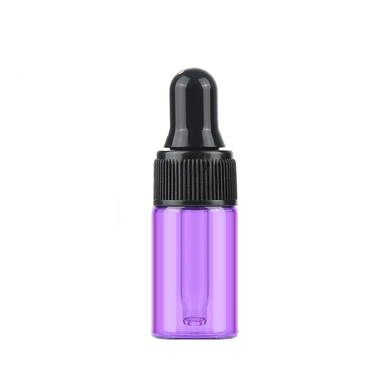 Bouchon compte-gouttes en plastique violet + noir