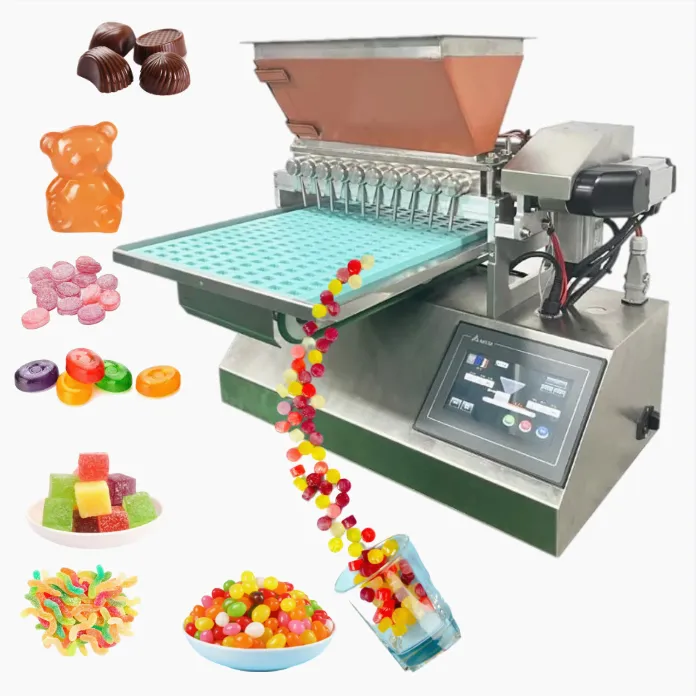 MINI kid soft hard ginger milk spiral triple shop gumball apple candy gum drop production line die forming machine to make candy