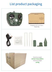 Long-Lasting Outdoor Solar Animal Repeller with Continuous Protection From Pests Motor and Sensor Plastic Material - Product Image 2