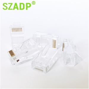 SZADP Modular RJ45 Connector Normal UTP Cat5e Cat6 Cat7 Cat8 Network Cable Crystal Head 8 Gold Plated Electronic <strong>Components</strong> - Product Image 3