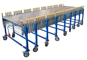 Transportador de rodillos telescópico de transporte de fabricación para carga y descarga con bloqueo de bordes - Product Image 4
