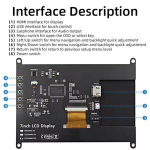 Vendita calda Pannello di visualizzazione Touch Screen capacitivo da 7 pollici 1024*600 risoluzione per lampone Pi arancio PI LCD ad alta visibilità - Product Image 4