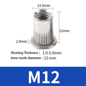 ステンレス鋼工場卸売ホット販売M2 M3 M4 M5 M6 M8M10ねじナット皿頭リベットナット - Product Image 6