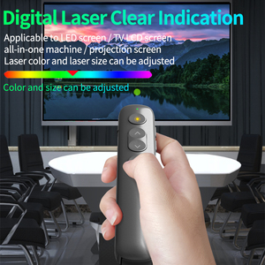 Doppio puntatore Laser penna RF Wireless Presenter telecomando faretto lente d'ingrandimento Turn Page PPT Clicker per Techer Meeting - Product Image 3