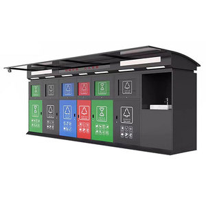 ZSMART Cubo de basura de clasificación inteligente cuadrado personalizado del fabricante con tapas Nuevo cubo de basura para exteriores - Product Image 3