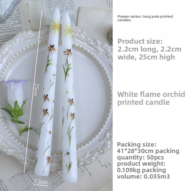 Orchidée flamme blanche