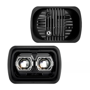 Nokta beyaz DRL yüksek düşük işın 5x7 7X6 dikdörtgen mühürlü işın LED kamyon Jeep için far Cherokee XJ YJ MJ SJ Led farlar