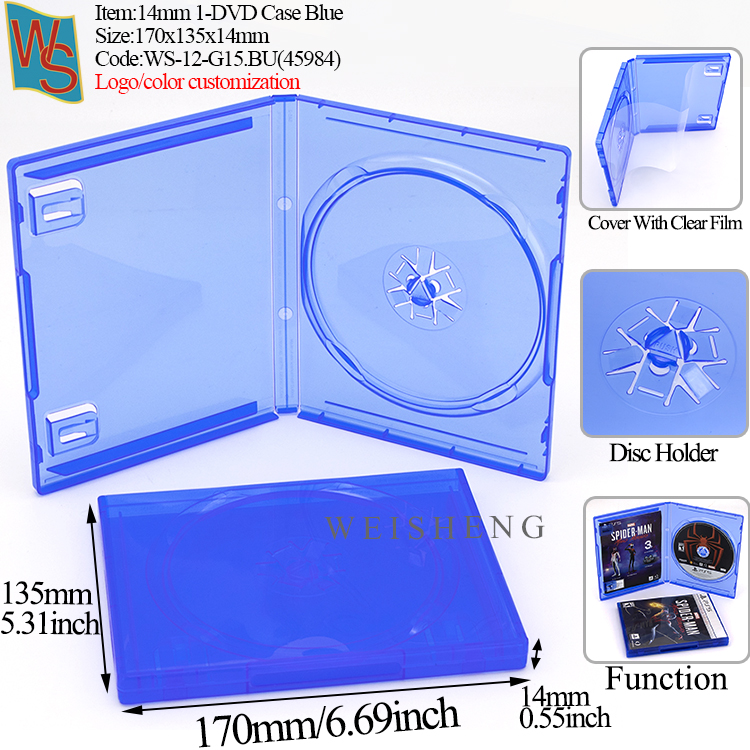 14mm 1-DVD Case G15 - Blue