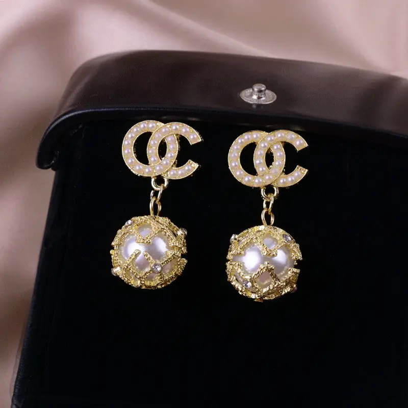 Bijoux donna moda uomo gioielli di lusso orecchini di alta qualità gioielli firmati orecchino lettera famosa