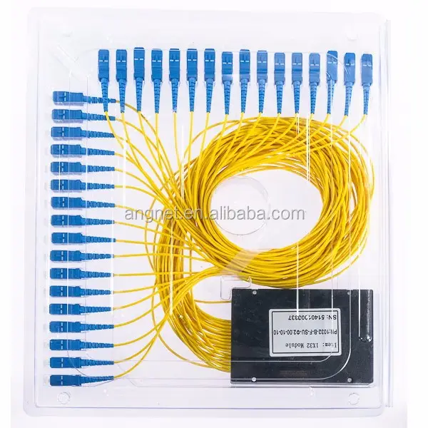 1:2 1:4 1:8 1:16 1:32 2.0mm PLC SM Fibra Óptica Splitter mini módulo de fibra óptica plc divisor para FTTH Engenharia Projetos