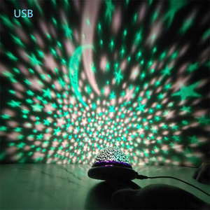 RGB Color Changing Magic Lighting <strong>Stars</strong> <strong>LED</strong> Projector Lamp Rotating <strong>Stars</strong> Moon Light Universe USB or Battery - Product Image 3