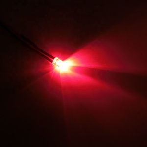DC 5V 9V 12V <span class=keywords><strong>3mm</strong></span>赤色フラットトップ<span class=keywords><strong>LED</strong></span>ランプダイオード、<span class=keywords><strong>20cm</strong></span> 30cm配線済みワイヤー付き