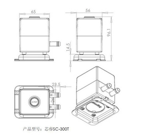 מותאם אישית חדש גרסה SC-300T 12 V DC שקט במיוחד מים משאבת משאבת טנק עבור מחשב מעבד נוזל קירור מחשב מערכת