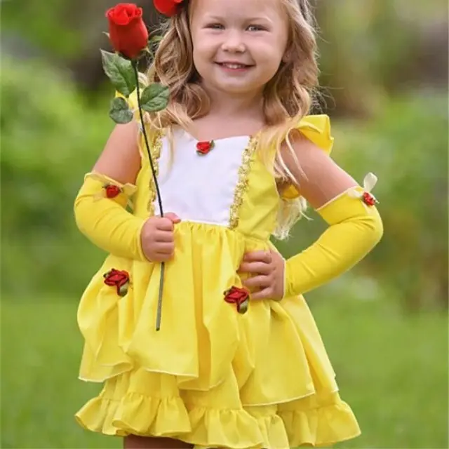 Vestido de princesa amarillo Bella para jugar todos los días