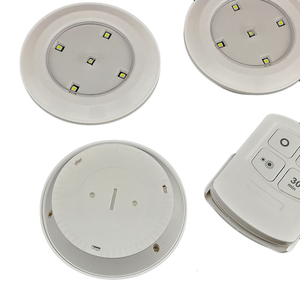 3ピースLEDタップタッチナイトライト電池式キャビネットライトワイヤレスリモコン付きABS素材ベッドルームクローゼット - Product Image 3