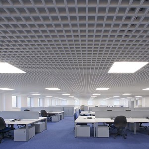 Fireproof Restaurant Aluminum <strong>Grid</strong> False <strong>Ceiling</strong> <strong>Tile</strong> Metal Mesh <strong>Grid</strong> <strong>Ceiling</strong> - Product Image 2