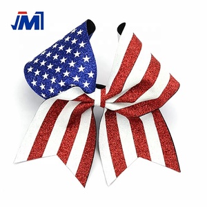 Rhinestone &amp; glitter <strong>USA</strong> <strong>cheer</strong> bows