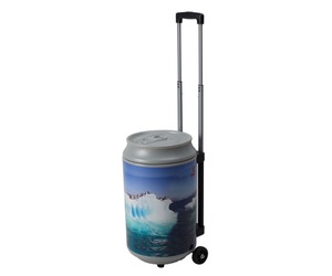 HS Plastic <strong>Cooler</strong> <strong>Cans</strong> Shape Ice <strong>Cooler</strong> Box(5 Gallon/<strong>18</strong>.9L)trolley <strong>Cooler</strong> Box with Handle and Wheels for Camping - Product Image 1