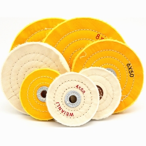 Çin Pamuk sarı buff ve beyaz buff boyutu 4*45 6*45 6*50 8X50 kat yüzey parlatma için - Product Image 1
