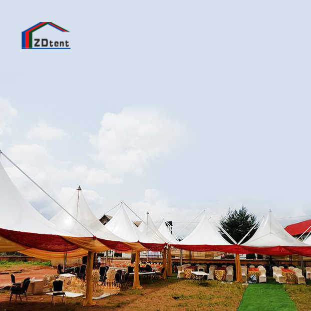 Tenda Pesta Kecil Luar Ruangan, 5/M/6M/8M Puncak Tinggi Pagoda untuk Dijual