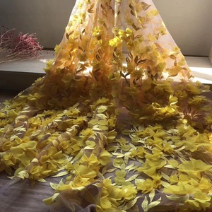 2021最佳蕾丝供应商非洲蕾丝面料3d花朵贴花刺绣新娘面料