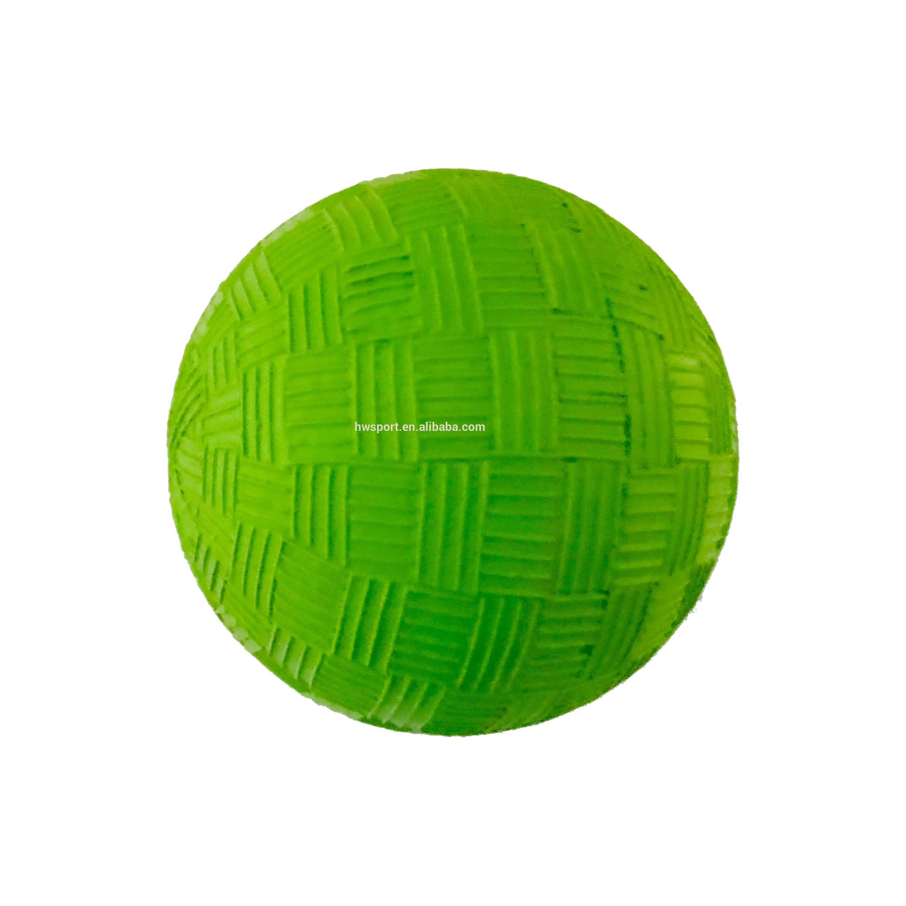 Sport all'aria aperta hollow rubber bouncing ball beach paddle ball promozionale green rough surface palle da giocoliere di alta qualità