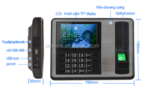 Thiết Bị văn phòng 4.0 inch Màn Hình Lớn OEM ODM Biosystem Sinh Trắc Học Vân Tay Thời Gian Hệ Thống Chấm Công - Product Image 2