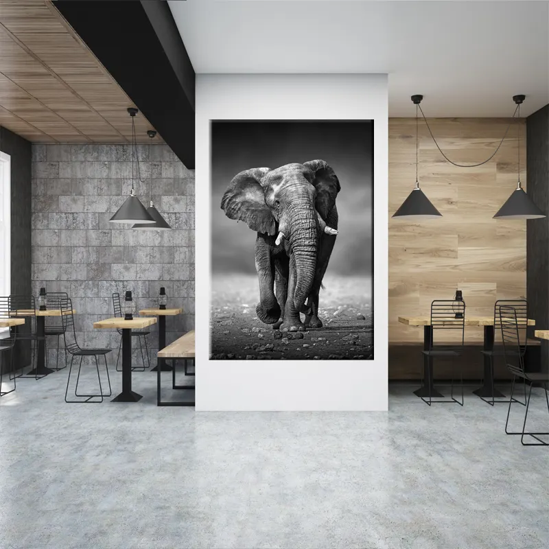 Pintura de Animal elefante para pared, lienzo, póster artístico, imágenes de pared para decoración de sala de estar, imagen de arte, impresión de pared