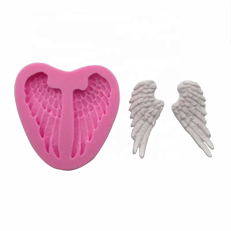 DIY popüler 3D melek kanatları silikon kalıp kek silikon aracı/şeker yapıştır silikon kalıp
