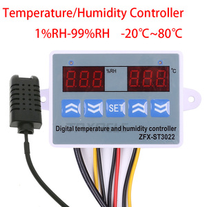 Digital <strong>Temperature</strong> Humidity <strong>Controller</strong> Regulator Thermostat Hygrostat Thermometer Hygrometer Control <strong>with</strong> Humidity <strong>Sensors</strong> 220V - Product Image 2