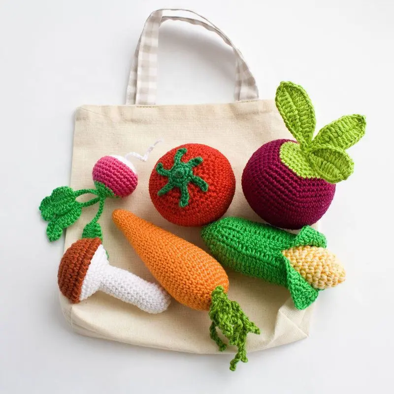 Amigurumi Baby Play Cute Vegetable Crochet Handmade Baby Toys